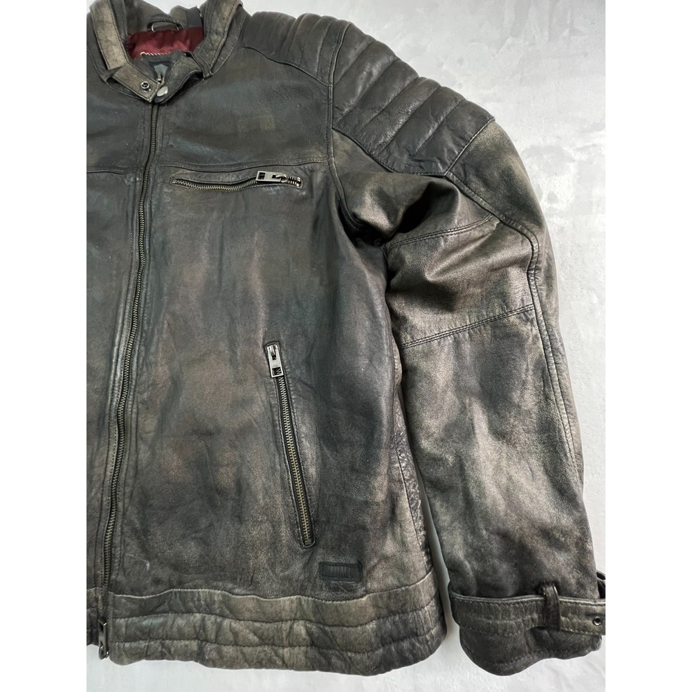 Harley Davidson Mens‎ XL Jacket Distressed Lambskin Gray 97131-16VM - Picture 3 of 16